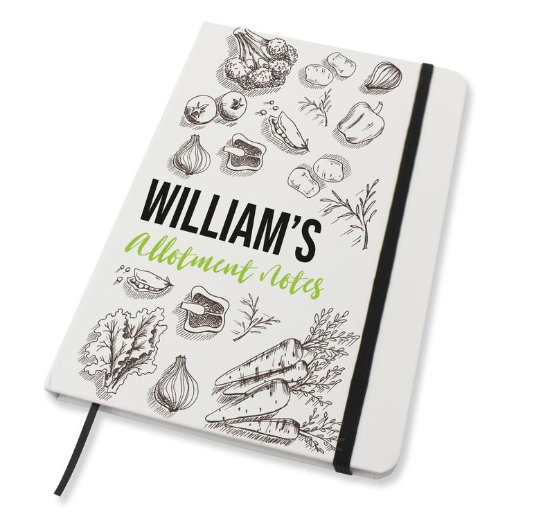 Christmas gift ideas for gardeners - personalised notebook 